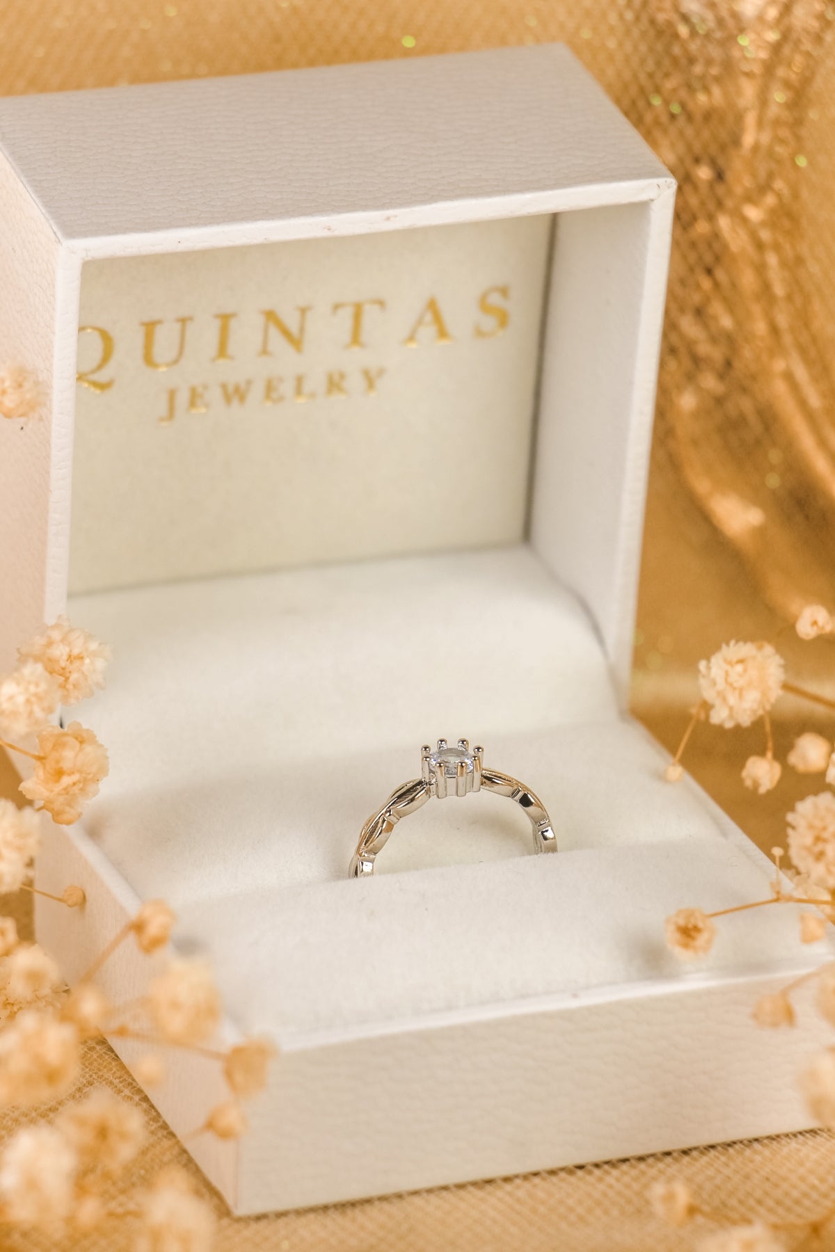 Camila Diamond Silver Ring (Adjustable)