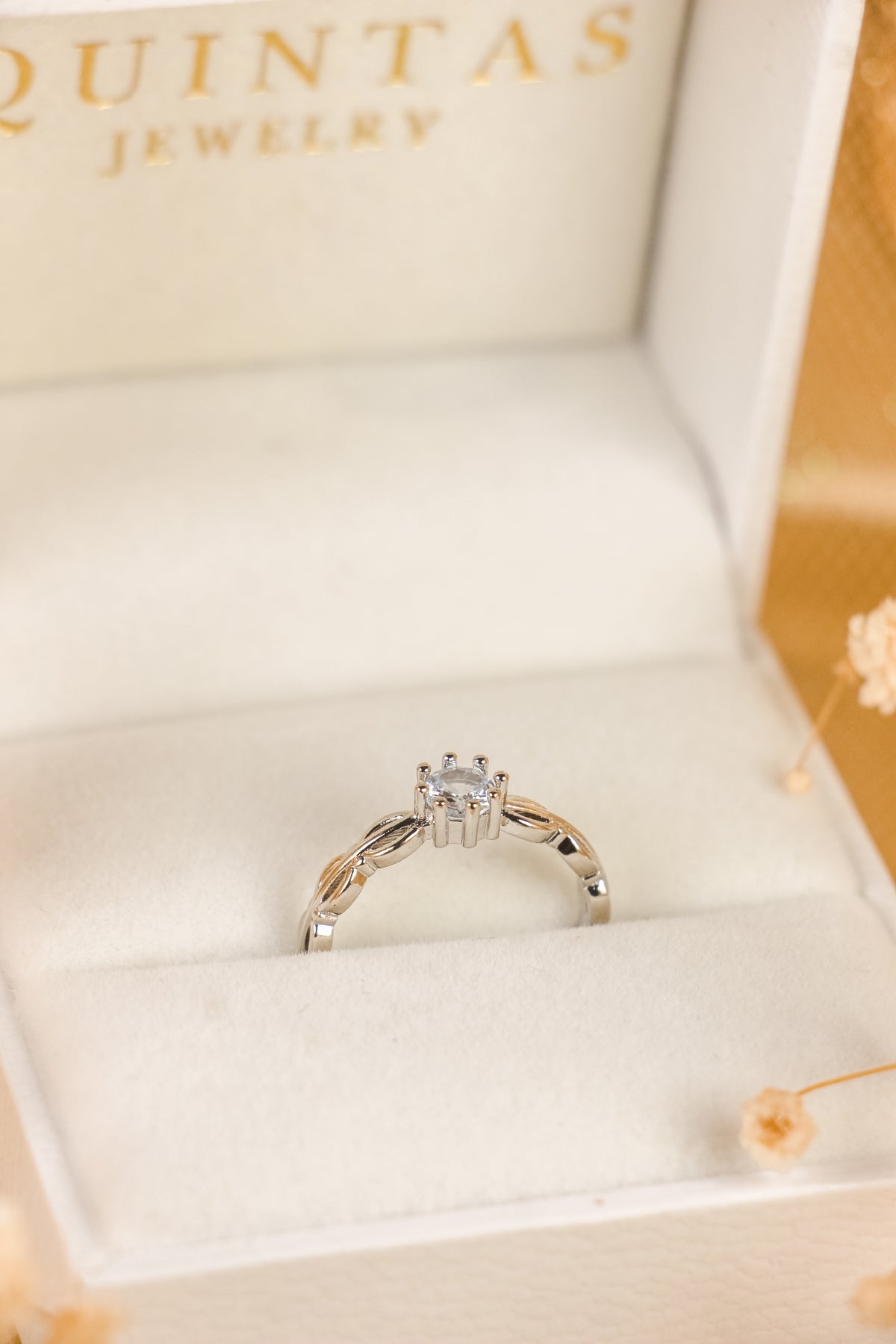 Camila Diamond Silver Ring (Adjustable)