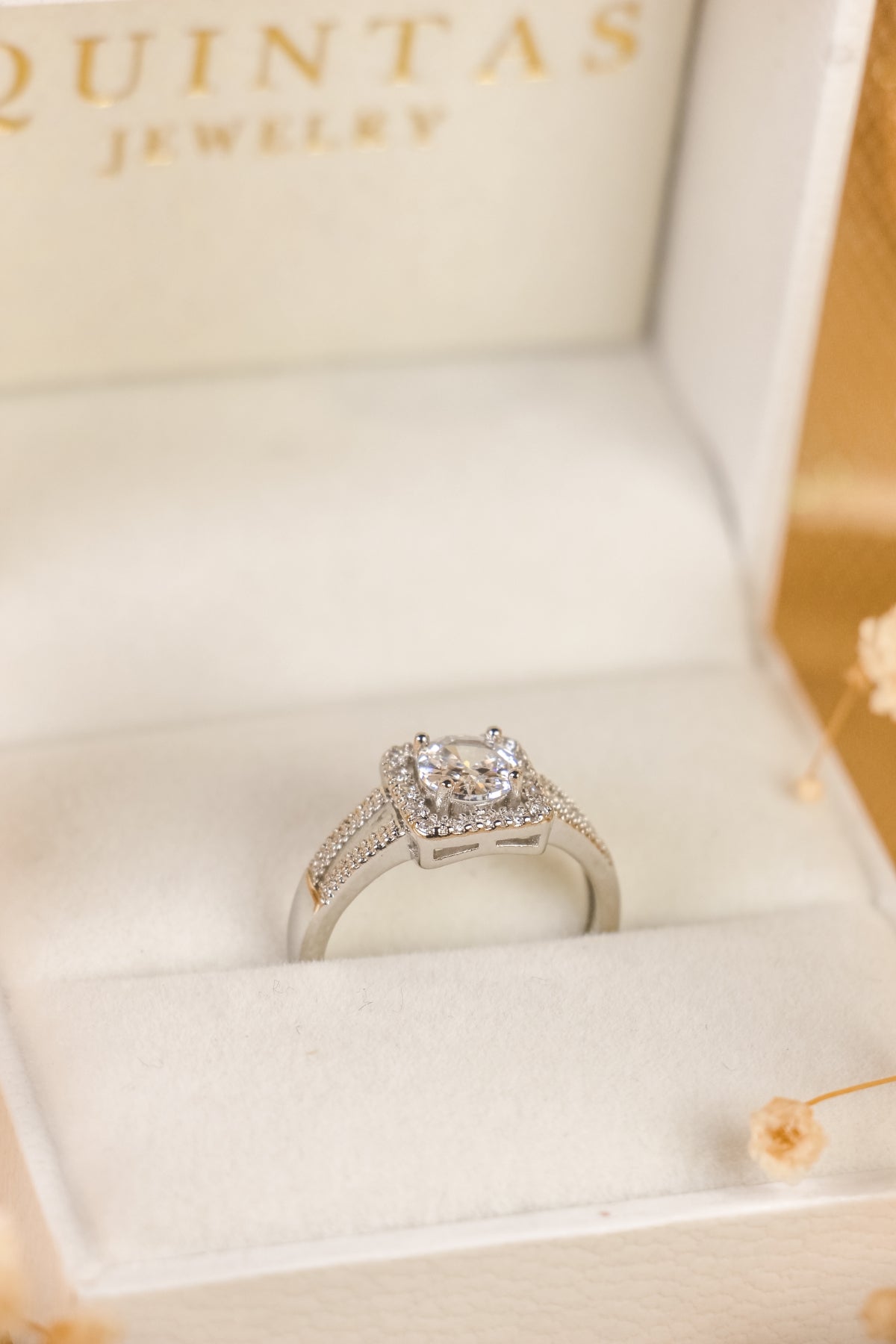 Anastacia Diamond Silver Ring (Adjustable)