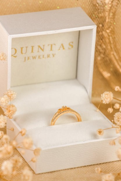Ara Diamond Ribbon Ring (Adjustable)