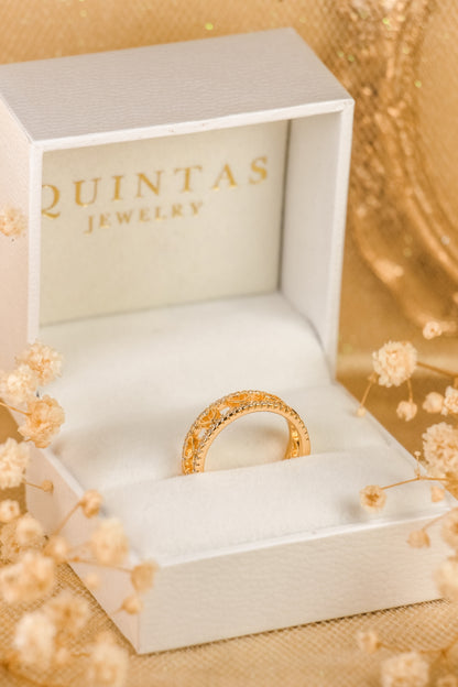 Valeria Heart Band Ring (Adjustable)