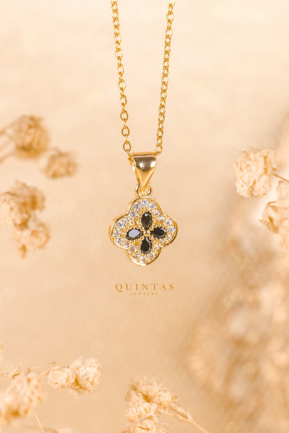 Aurea Black Clover Necklace