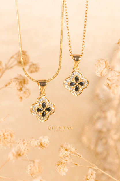 Aurea Black Clover Necklace