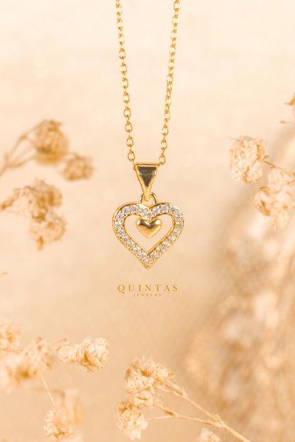 Golden Promise Heart Necklace