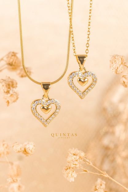Golden Promise Heart Necklace