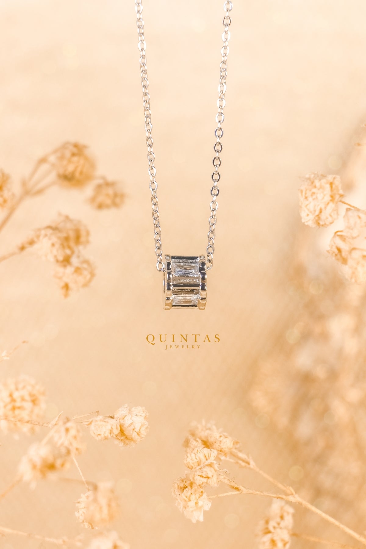 Luke Silver Barrel Necklace