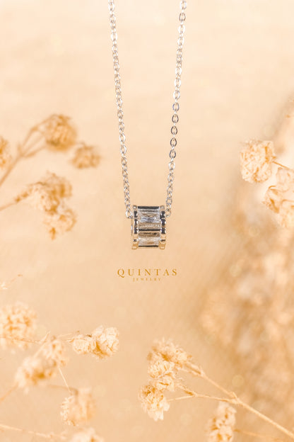 Luke Silver Barrel Necklace