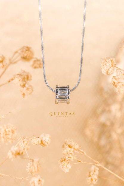 Luke Silver Barrel Necklace