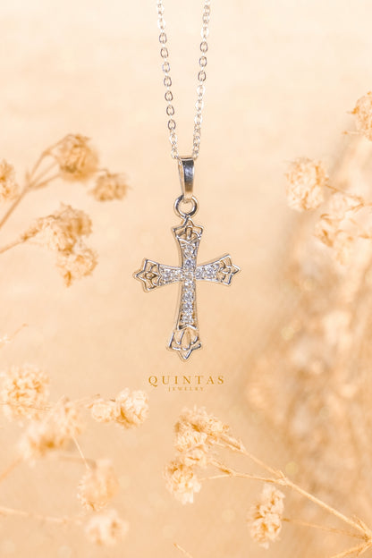 Solace Cross Silver Necklace
