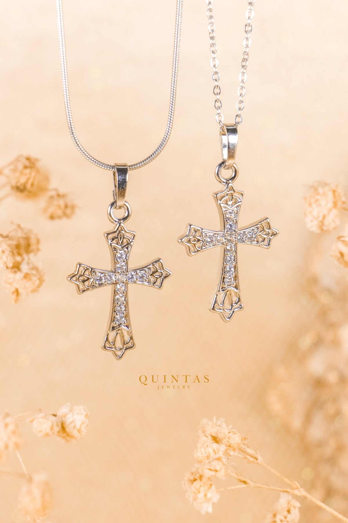 Solace Cross Silver Necklace