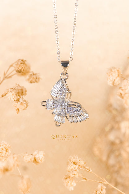 Celeste Butterfly Silver Necklace