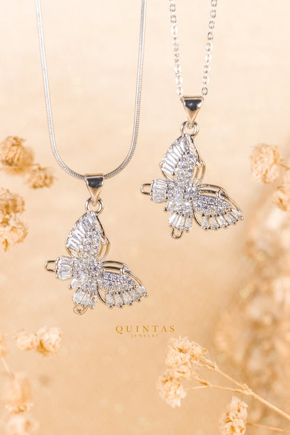 Celeste Butterfly Silver Necklace