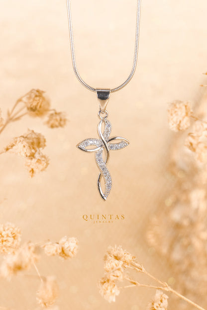 Devotion Diamond Cross Silver Necklace