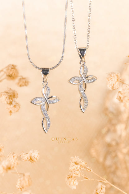 Devotion Diamond Cross Silver Necklace