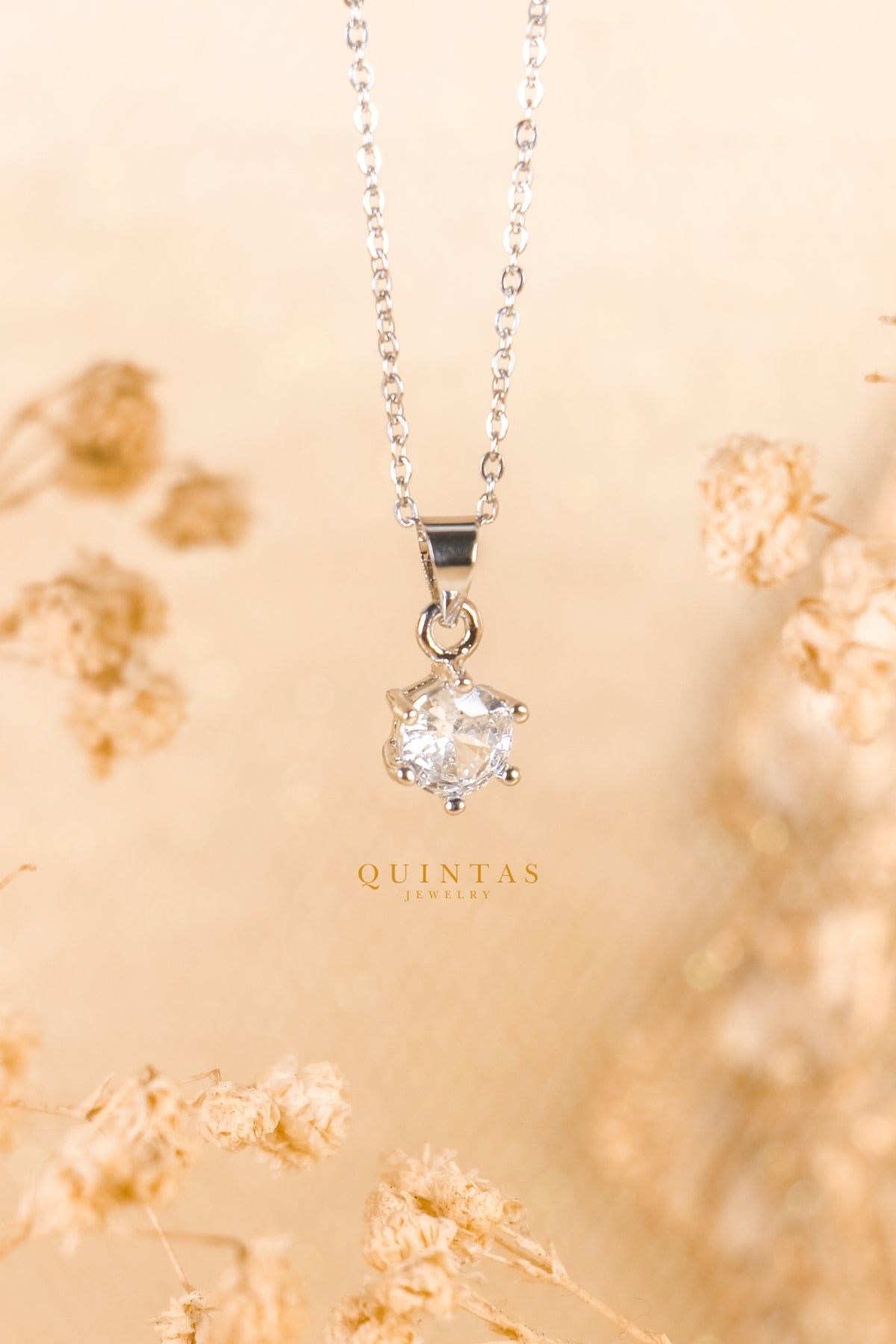 Eloise Diamond Silver Necklace