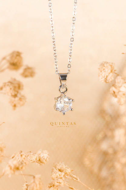 Eloise Diamond Silver Necklace