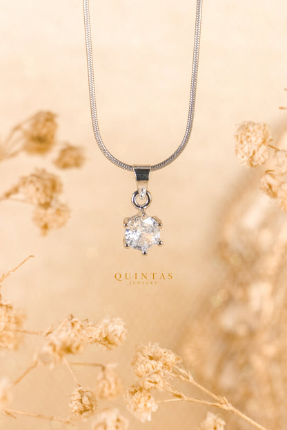 Eloise Diamond Silver Necklace