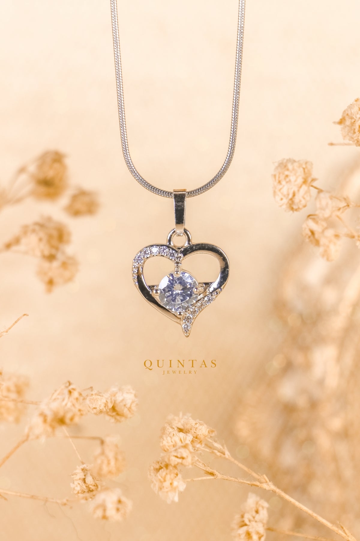 Tender Heart Silver Necklace