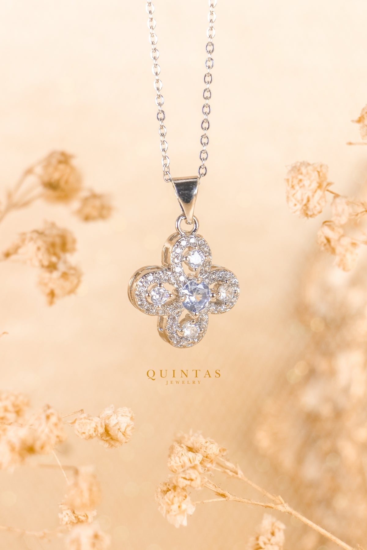 Seraphina Clover Silver Necklace