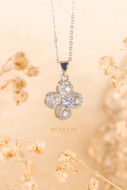 Seraphina Clover Silver Necklace