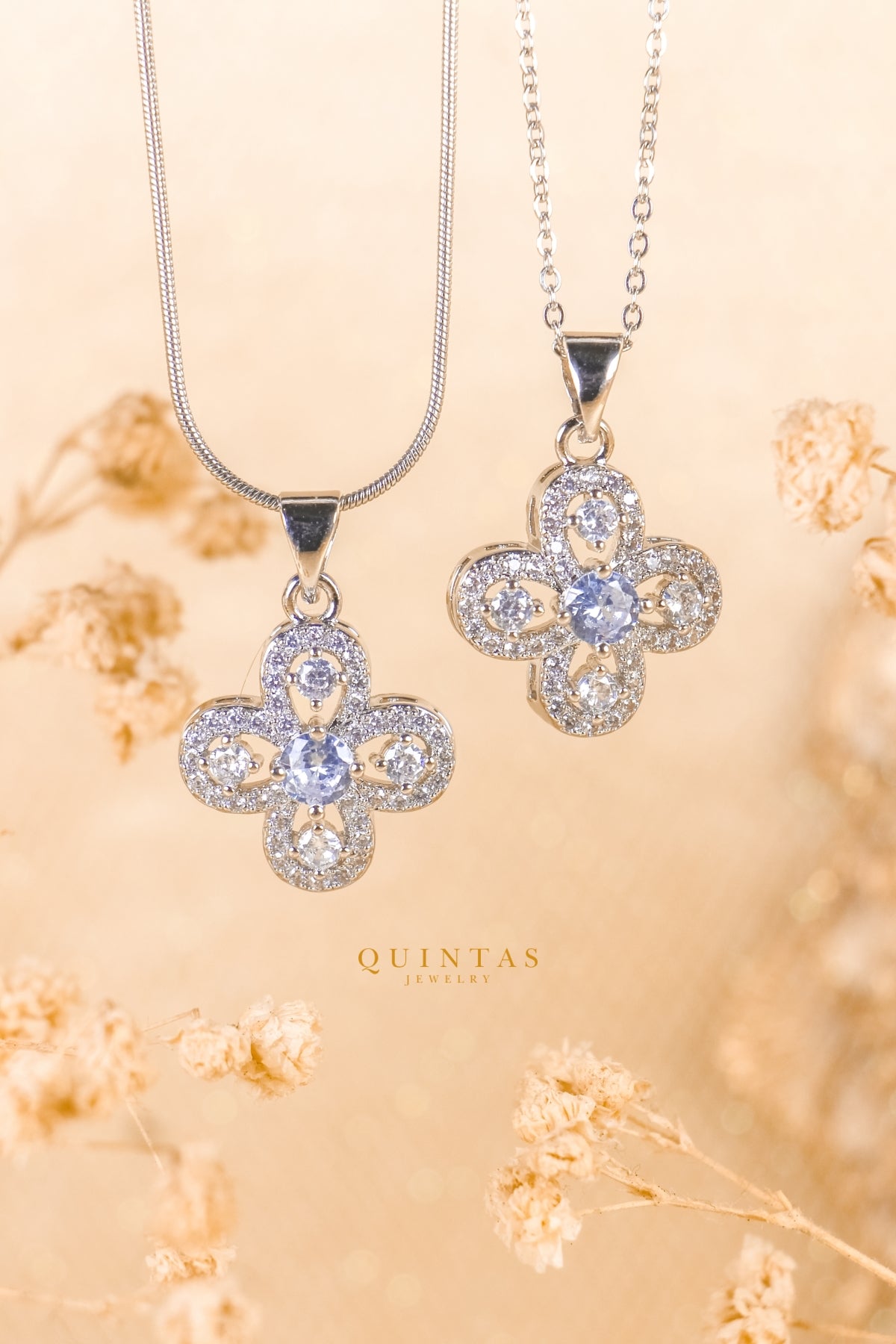 Seraphina Clover Silver Necklace