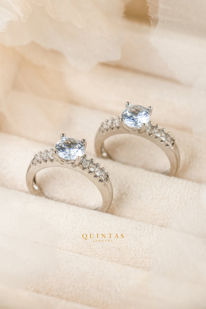 Daphne Diamond Silver Ring (Adjustable)