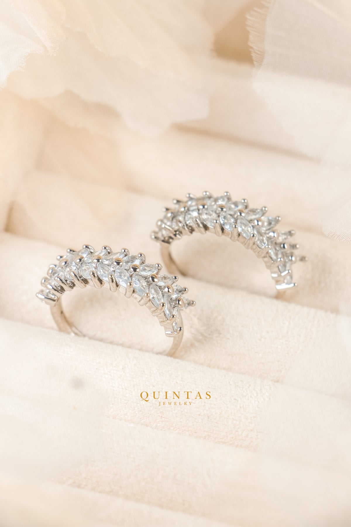 Sparkling Leaf Silver Ring (Adjustable)