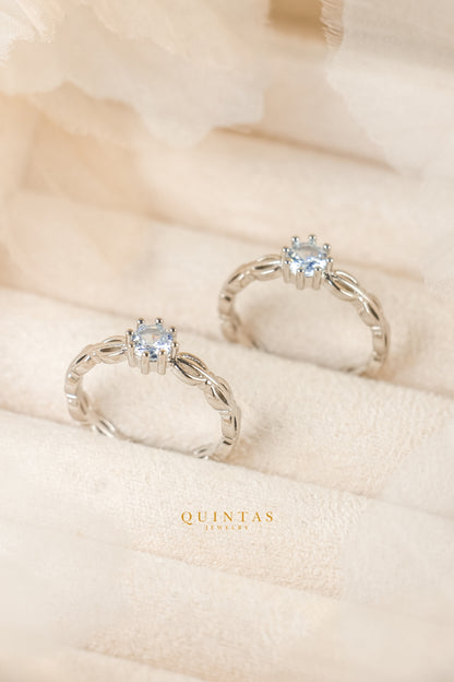 Camila Diamond Silver Ring (Adjustable)