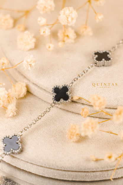 Silver Clover Elegance Bracelet