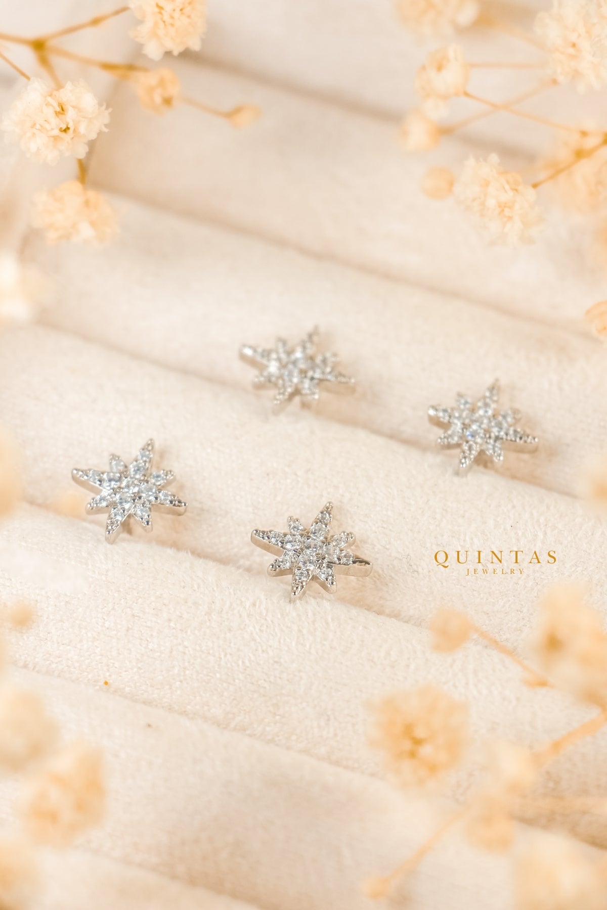 Solana Star Silver Stud Earrings