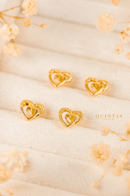 Celia Double Heart Earrings