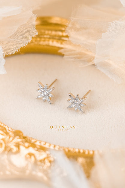 Solana Star Silver Stud Earrings