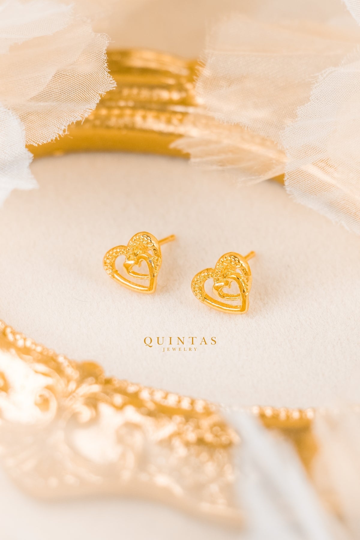 Celia Double Heart Earrings