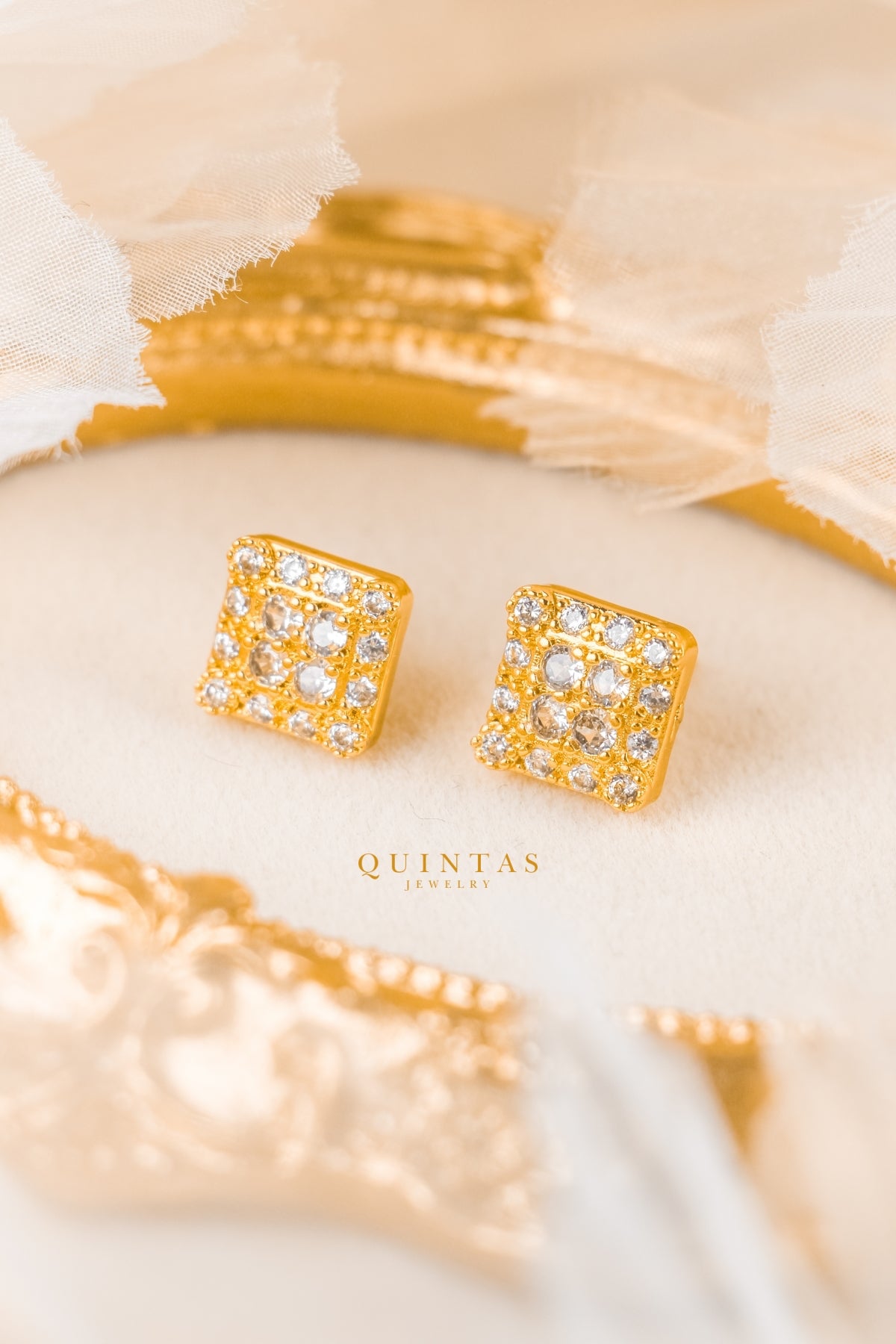 Emma Square Stud Earrings