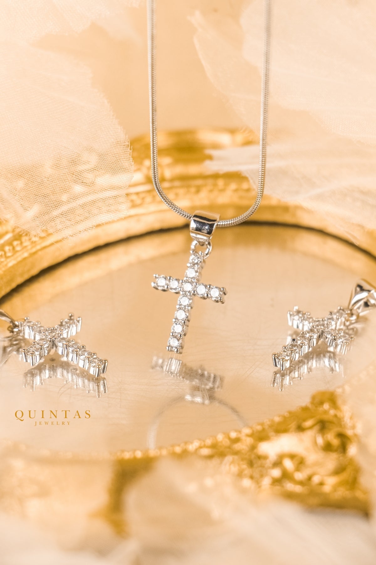 Sanctum Cross Silver Necklace