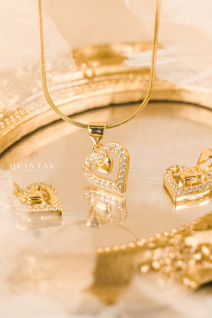 Golden Promise Heart Necklace