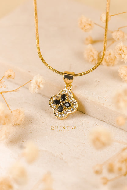 Aurea Black Clover Necklace