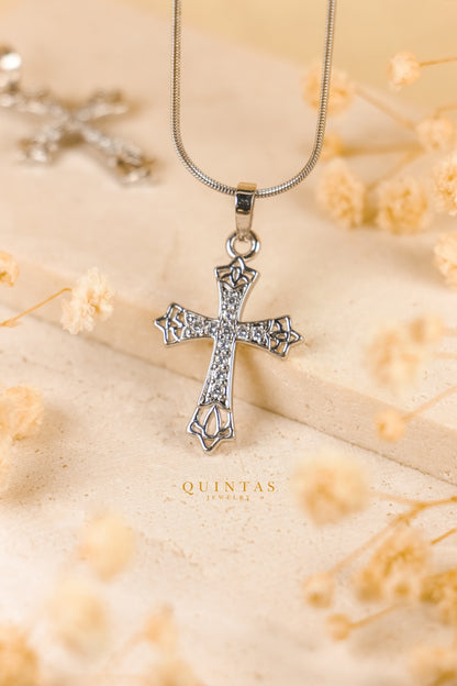 Solace Cross Silver Necklace