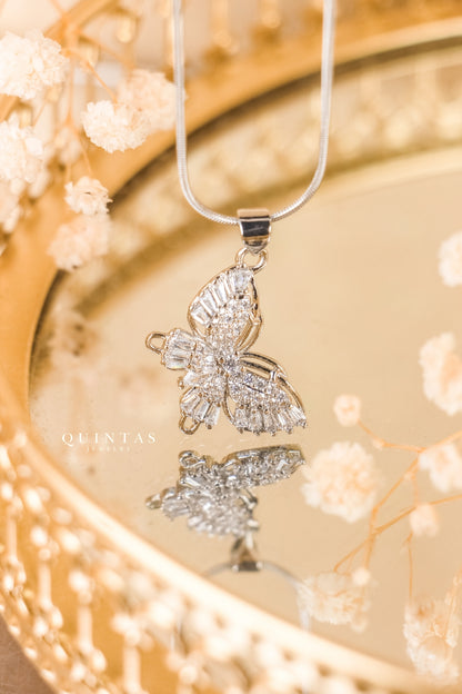 Celeste Butterfly Silver Necklace