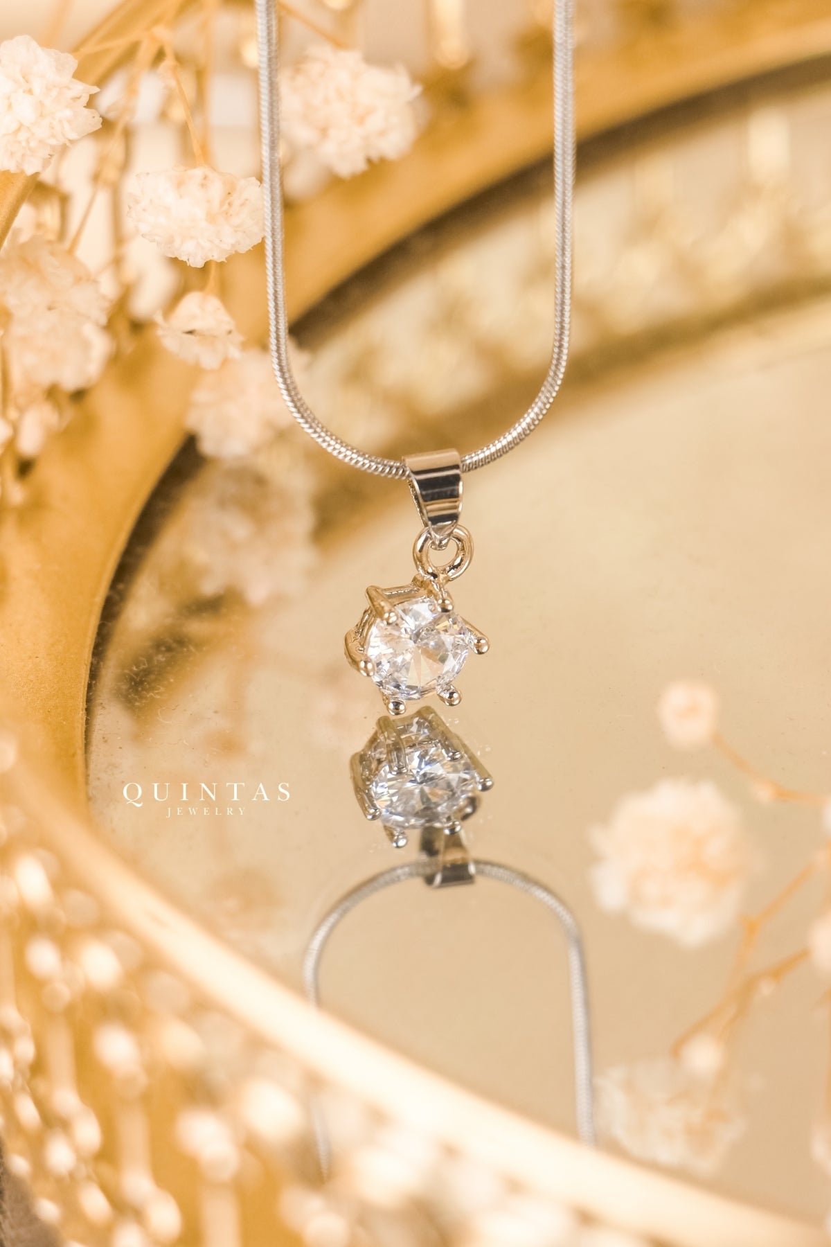 Eloise Diamond Silver Necklace