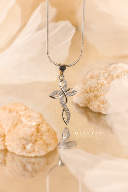 Devotion Diamond Cross Silver Necklace