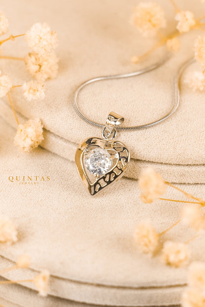 Guarded Heart Silver Necklace