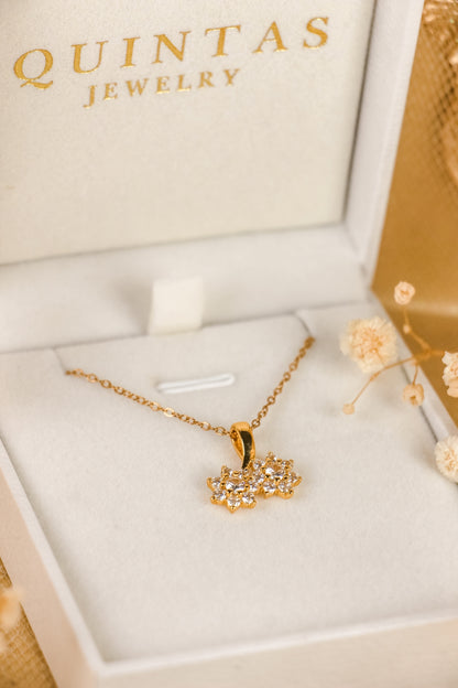 Twin Crystal Cherry Necklace
