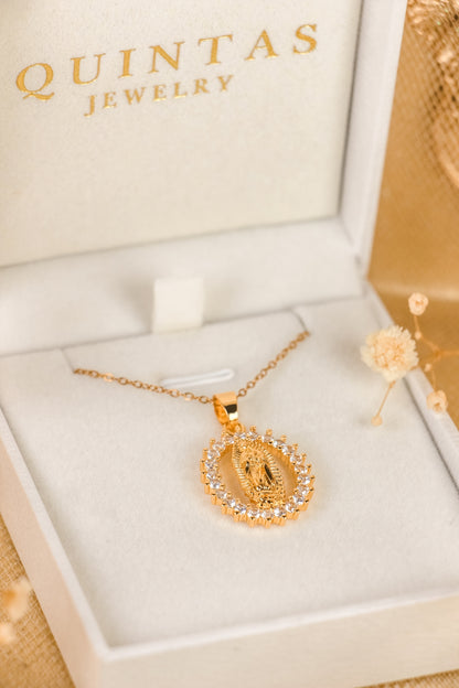 Virgin Mary Halo Necklace