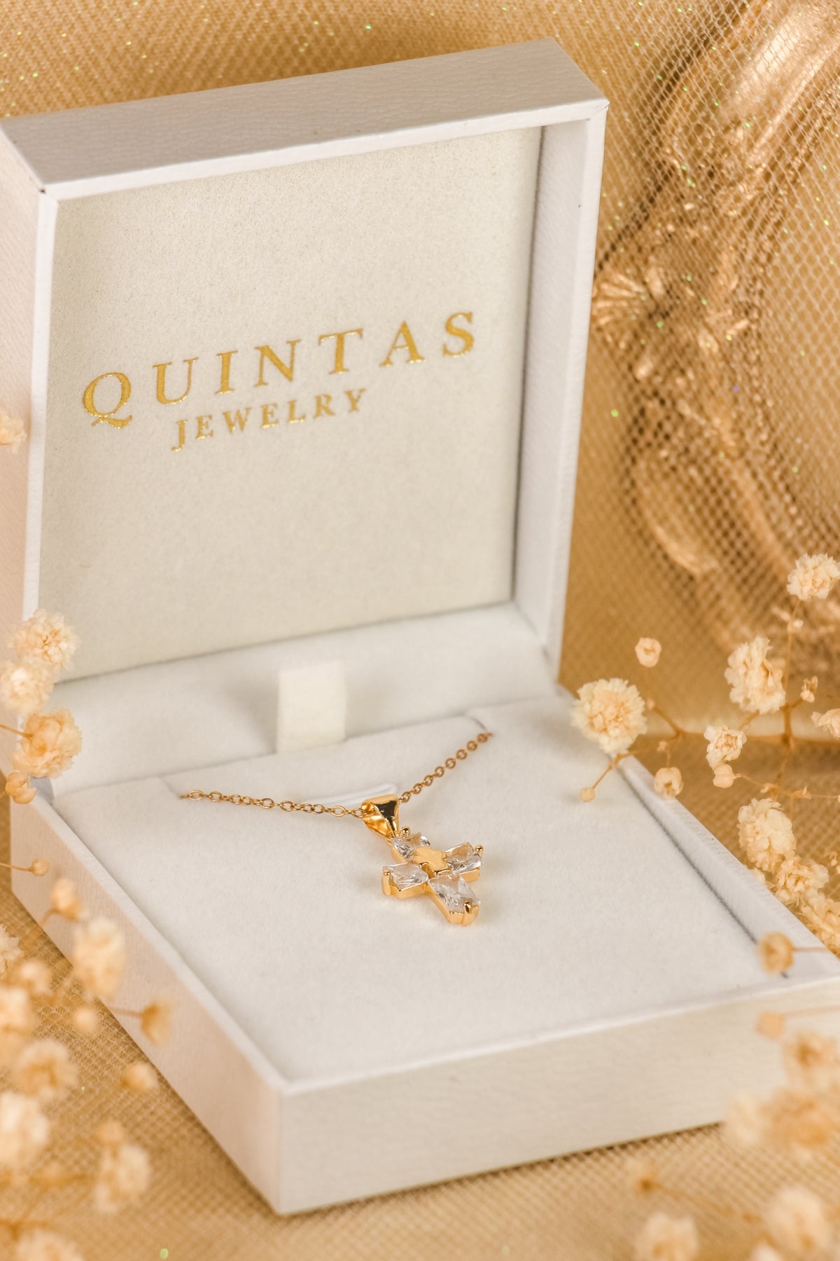 Luméa Crystal Cross Necklace