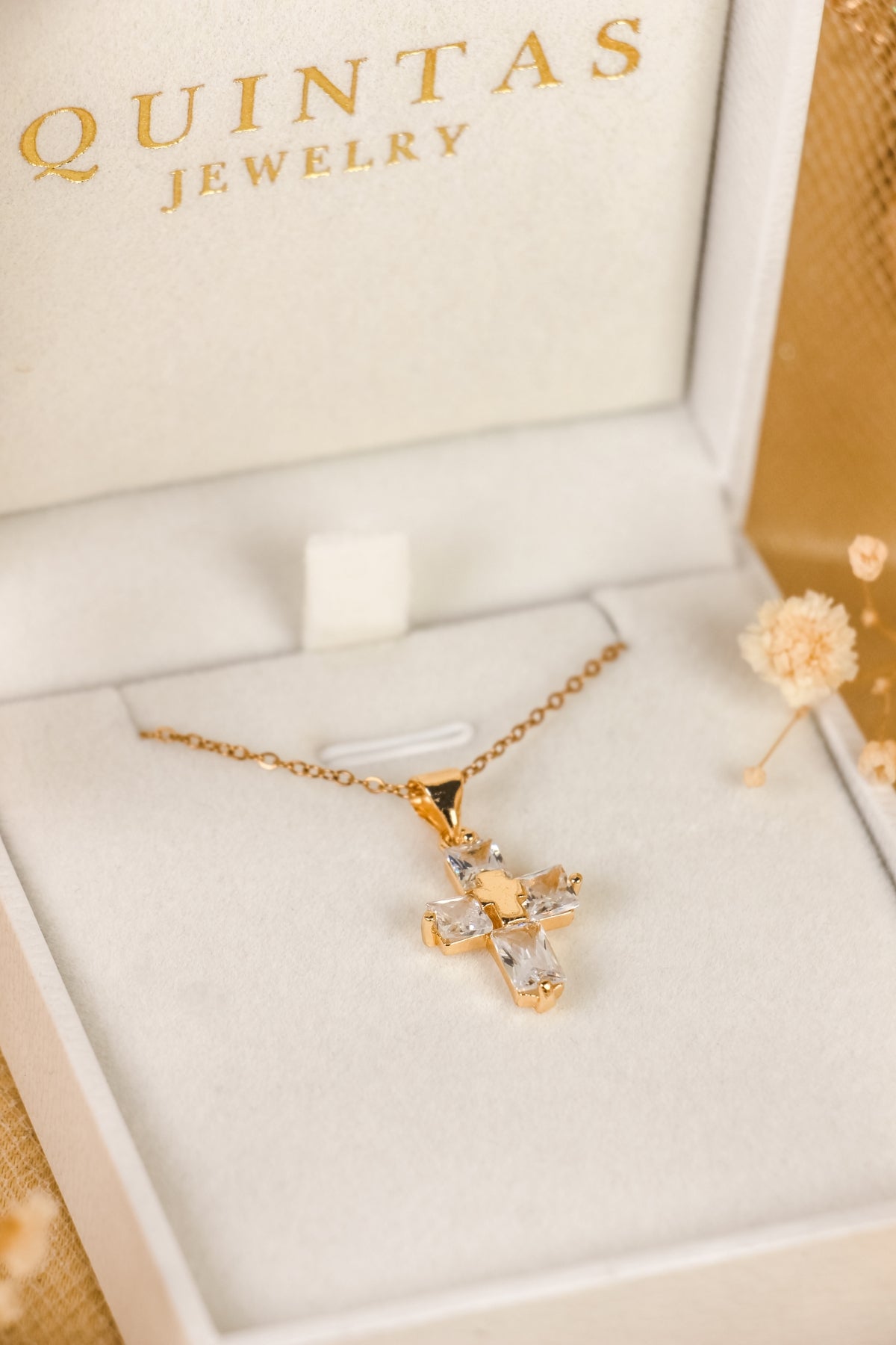 Luméa Crystal Cross Necklace