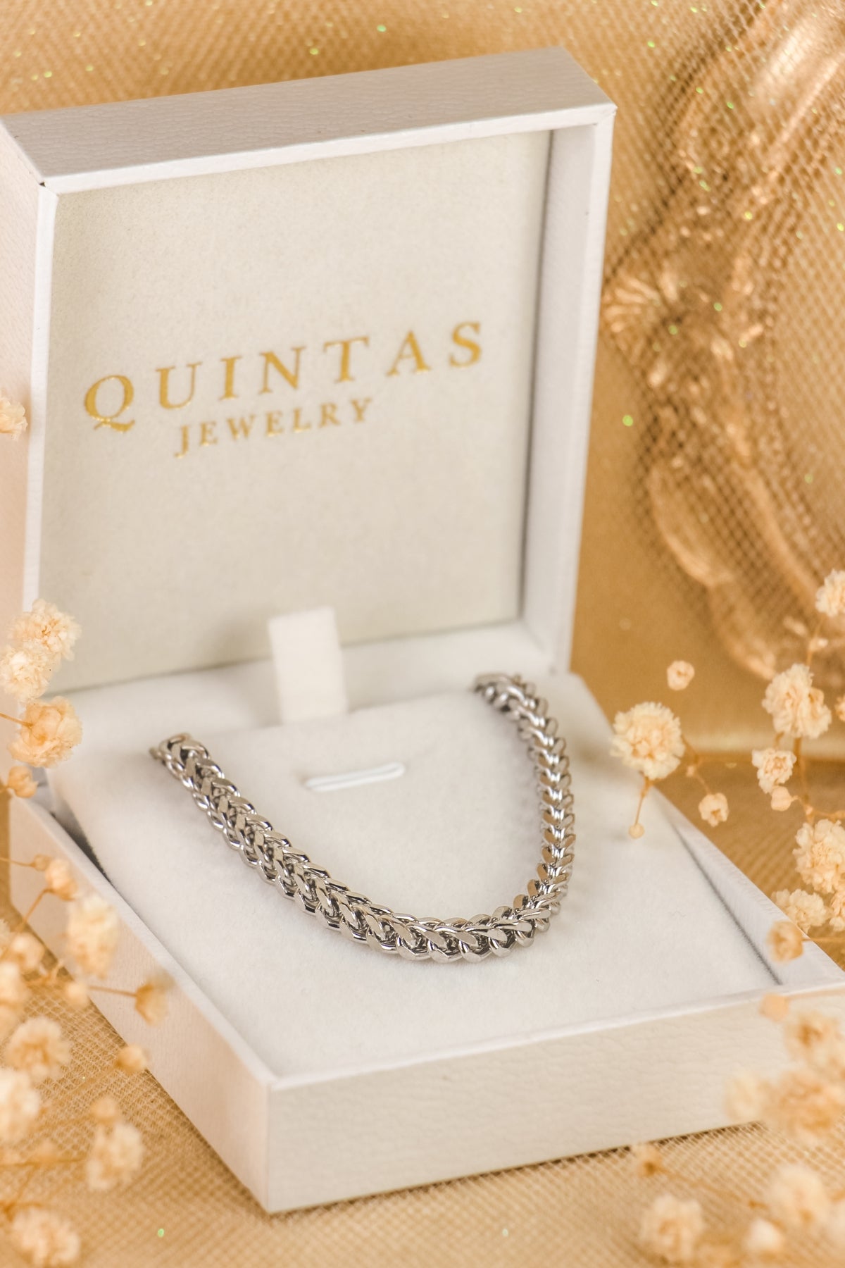 Square Cuban Silver Bracelet