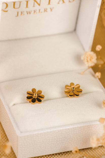 Roselle Flower Stud Earrings