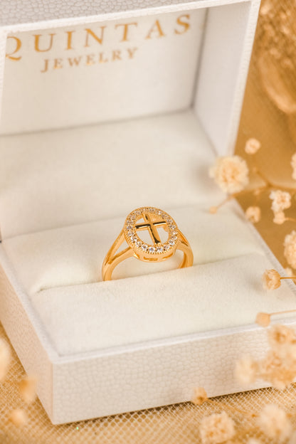 Divine Cross Ring (Adjustable)