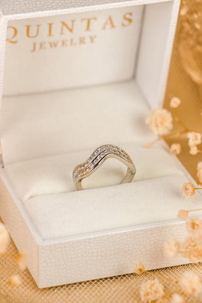 Solina Wave Silver Ring (Adjustable)
